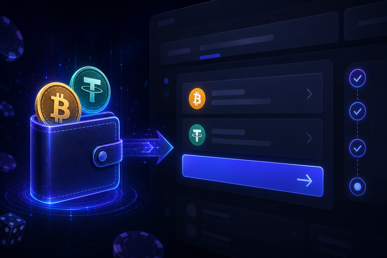 Crypto withdrawal: wallet, network and Cashout confirmation at Duel Casino